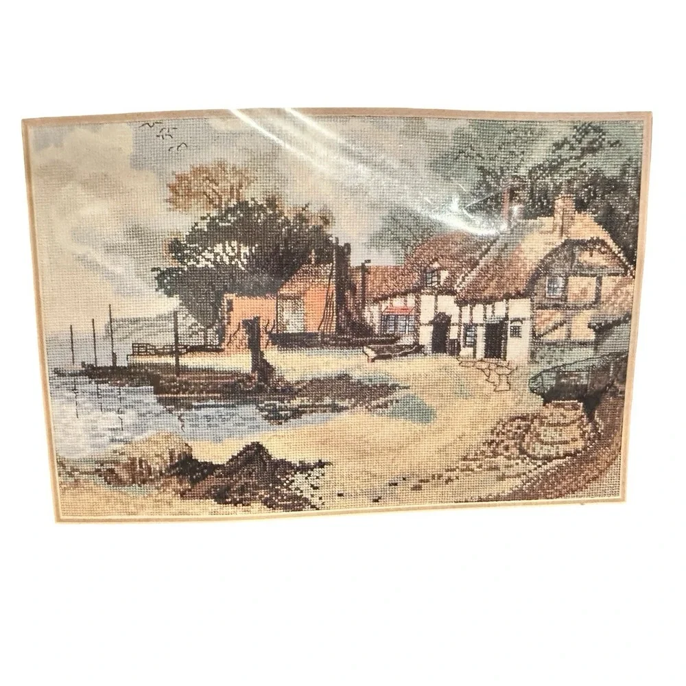 Janlynn FISHING VILLAGE Cross Stitch Kit 102-05 NEW Boyd Designs